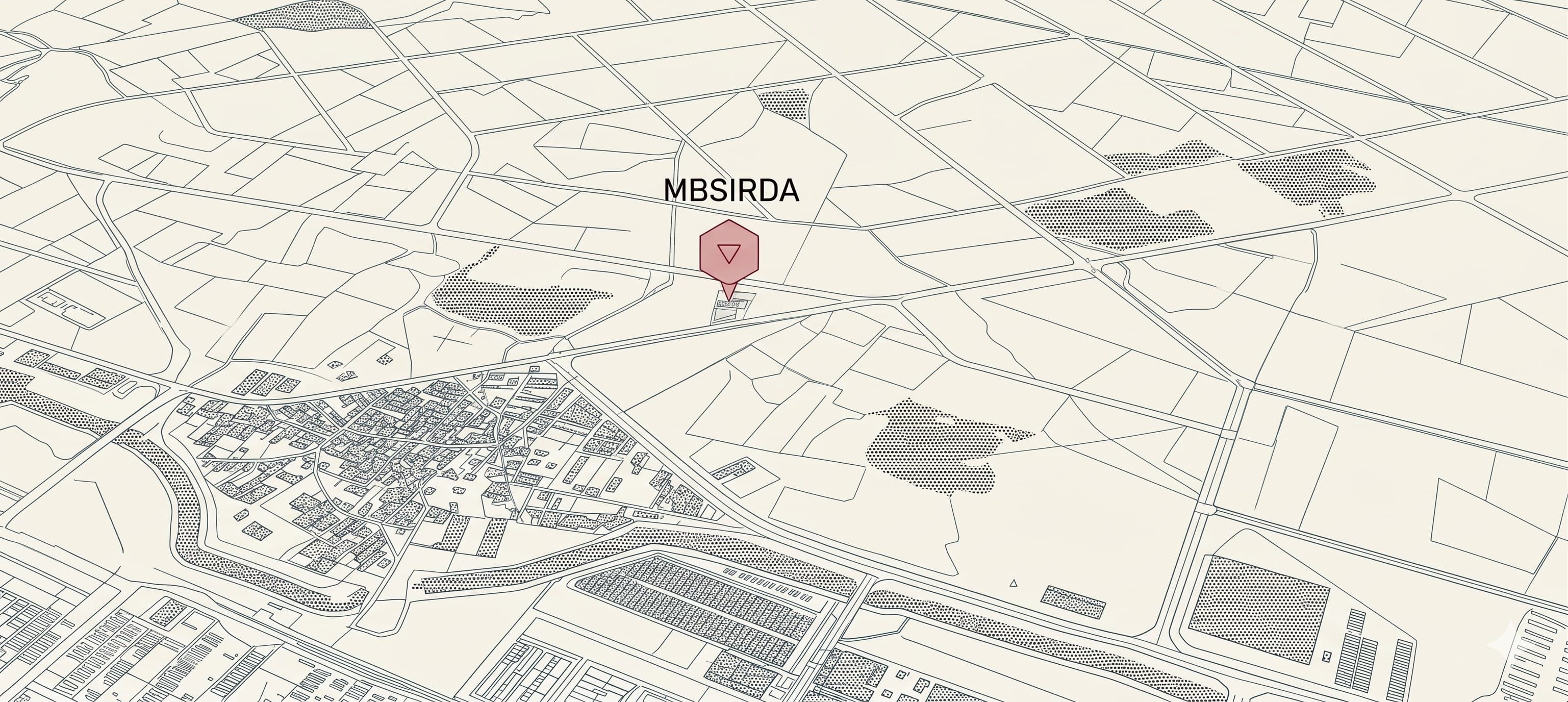 A satellite view of the Mandal-Becharaji special investment region, with the eMinus site pinned
